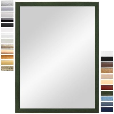 PrimeLuxe Wall Mirror 37 x 50 cm (Outer Dimensions), Green-Washed