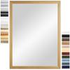 PrimeLuxe Wall Mirror 45 x 61 cm (Outer Dimensions), Brushed Gold, Made in Germany view 1