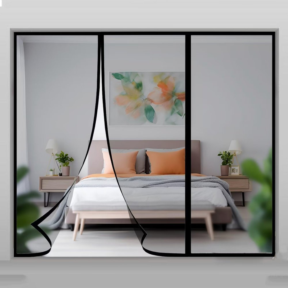 Magnetic Fly Screen Door, 255 × 250 cm, Black