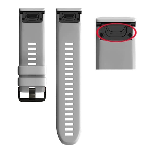 NVVVNX Quick-Release Silicone Watch Band for Garmin Fenix 5, 5X, 5S, 3, 3 HR, 6X, 6, 6S, Easyfit, 26 mm/22 mm/20 mm, Fenix 6S/5S/5S P, Agate