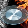 FZZIBQYR 60 cm Round Tempered Glass Lazy Susan Turntable, Transparent view 3