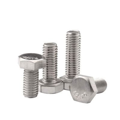 M6 Hex Bolts, Silver Stainless Steel, Fully Threaded, M6 × 40 mm, 10-Pack