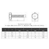 M6 Hex Bolts, Silver Stainless Steel, Fully Threaded, M6 × 40 mm, 10-Pack view 2