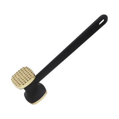 fxwtich Ergonomic Stainless Steel Meat Tenderizer Hammer, Double-Sided, Gold