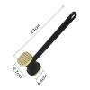 fxwtich Ergonomic Stainless Steel Meat Tenderizer Hammer, Double-Sided, Gold view 2