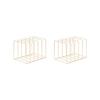 Magazine File Holder, Office Organizer for Magazines and Books, Gold, 2-Piece Set view 1