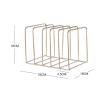 Magazine File Holder, Office Organizer for Magazines and Books, Gold, 2-Piece Set view 2