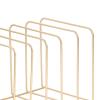 Magazine File Holder, Office Organizer for Magazines and Books, Gold, 2-Piece Set view 3