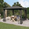 Chaduof Grill Gazebo with Sidewalls & Double Roof, Winter-Ready, 3 x 3 m, Anthracite view 1