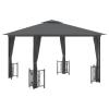 Chaduof Grill Gazebo with Sidewalls & Double Roof, Winter-Ready, 3 x 3 m, Anthracite view 2
