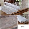 Flower-Printed Transparent PVC Table Protector, 2 mm, 110 x 320 cm view 4