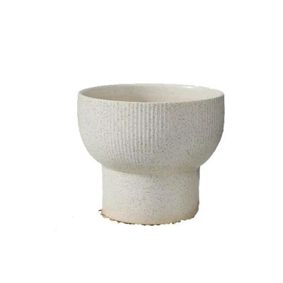 GRFIT Tall White Ceramic Flower Pot, Size L