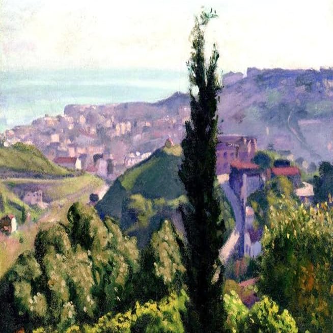DTAUPREB Albert Marquet Landscape Paint by Numbers Kit for Beginners, DIY Oil Painting Canvas Gift