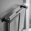 Matte Black Double-Rod Bathroom Towel Bar view 2