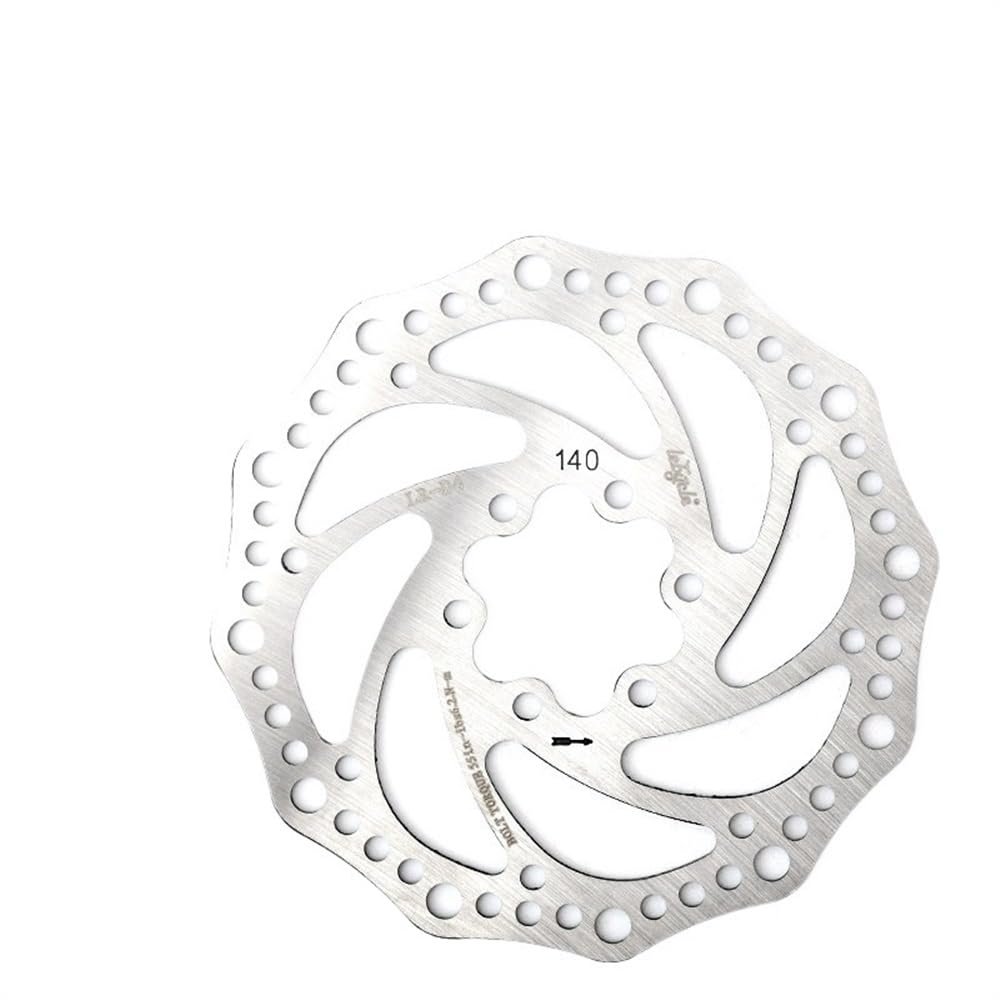 Bicycle Disc Brake Rotor 120/140/160/180/203 mm, Stainless Steel (Color: 140mm-LR-D4)