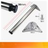 1 Adjustable Stainless Steel Furniture Leg, 105 cm, Frosted Silver view 3