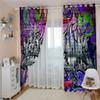 GOKSEL Graffiti Blackout Curtains, 2 Panels, 140 W x 175 H cm view 4