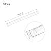 PVC/Polycarbonate Rigid Clear Round Tube, 15 mm ID, 16 mm OD, 245 mm, 5-Pack view 2