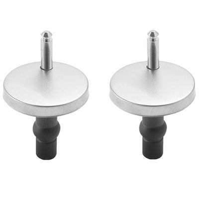 Universal Toilet Seat Hinges, 2 Quick-Release Top-Mount Stainless Steel Hinges, Replacement Set with Expansion Bolts and Screws, 45 mm Diameter (Upgraded)