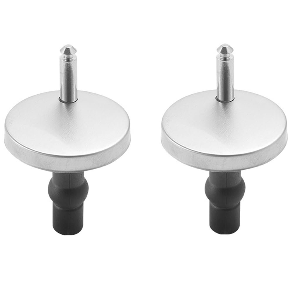Universal Toilet Seat Hinges, 2 Quick-Release Top-Mount Stainless Steel Hinges, Replacement Set with Expansion Bolts and Screws, 45 mm Diameter (Upgraded)