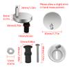 Universal Toilet Seat Hinges, 2 Quick-Release Top-Mount Stainless Steel Hinges, Replacement Set with Expansion Bolts and Screws, 45 mm Diameter (Upgraded) view 2