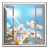 Insect Screen 140 x 195 cm for Balcony and Windows, Self-Adhesive Hook-and-Loop Fly Curtain, White view 1