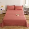 Brushed Washed-Cotton Bed Sheet, Blue, 250 x 240 cm view 4