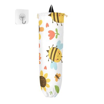 FRODOTGV Grocery Bag Holder, Happy Good Luck Cottage Butterfly Design