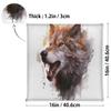 Cute Wolf Watercolor Kitchen Chair Cushion, 16 x 16 in view 3