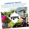 Resin Plant Pot Stand with Wheels view 2