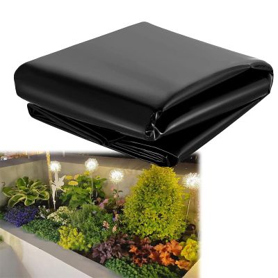 Large Black HDPE Fish Pond Liner, Tear-Resistant, UV- and Weather-Resistant, 3 x 2 / 2 x 4 / 2 x 6 / 3 x 4 / 3 x 6 m, for Water Gardens, Fountains, Waterfalls, Raised Beds, and Garden Pools