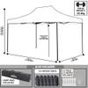 Pop-Up Canopy with Sidewalls, 3 x 4.5 m, Blue, Heavy-Duty Garden Pavilion Tent view 3