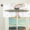 TropicalLife Black Swan Ballerina Window Valance, Rod Pocket, Girls’ Short Curtain, 132 x 30 cm view 2