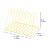 Triangular Metal File and Magazine Holder with 10 Compartments, Gold view 2