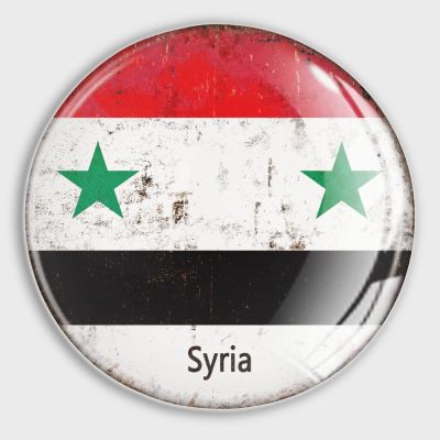 Evans1nism Glass Magnets with “It's in My DNA Syrian Flag” Design