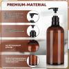 Refillable Pump Bottles, 1,000 ml, 2-Pack, Green and Brown view 2