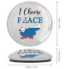 Evans1nism Glass Refrigerator Magnets, Slovenia Flag, “I Choice Peace,” 2-Pack view 3