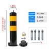 DLAZUM Parking Delineator Posts, Removable Ground-Mounted Steel Bollards, 3-Pack, 75 cm/29.5 in view 2