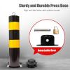 DLAZUM Parking Delineator Posts, Removable Ground-Mounted Steel Bollards, 3-Pack, 75 cm/29.5 in view 3