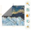 TINAIWAN Blue Marble Gold Glitter Dish Drying Mat, 18 x 16 in view 3