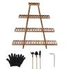 4-Tier Wooden Plant Stand for Potted Plants view 1