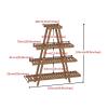 4-Tier Wooden Plant Stand for Potted Plants view 2
