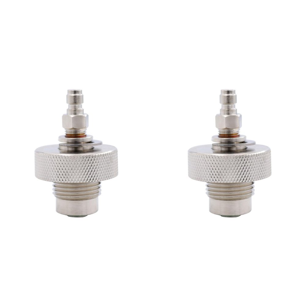 Vklopdsh 2-Pack DIN Valve Filling Adapters for Diving Air Tools, 300 Bar, External/Internal Thread, Stainless Steel
