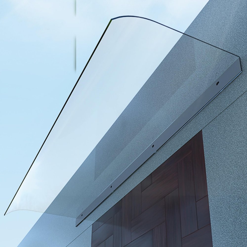 Polycarbonate Front Door Canopy, Arched Rain Shelter