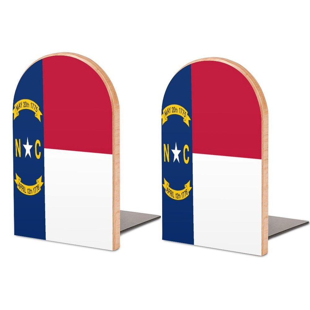Non-Slip Wooden Bookends for Shelves and Desks, 1 Pair