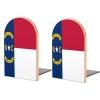 Non-Slip Wooden Bookends for Shelves and Desks, 1 Pair view 1