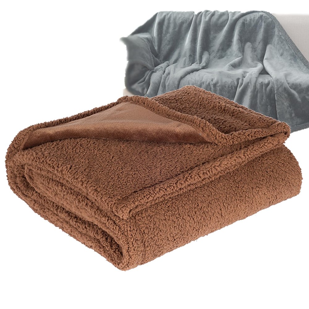 Waterproof Sherpa Fleece Blanket for Pets, Sofas and Beds