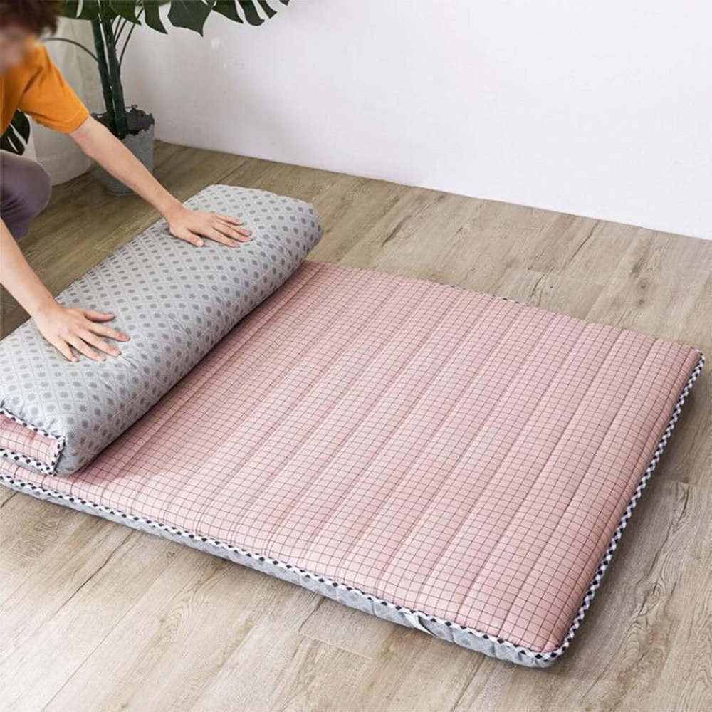 MAYFABD Japanese Futon Mattress, Roll-Up Tatami and Camping Floor Mattress, 90 x 200 cm