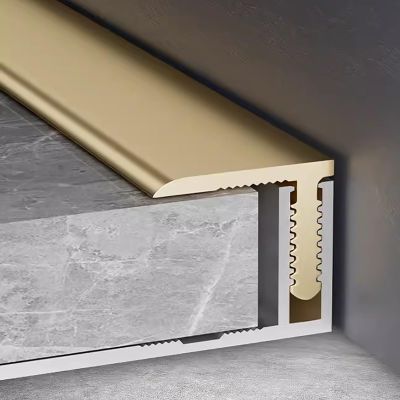 T-Shaped Brass Transition Profile for Tile and Metal Floors