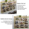 Slim Wall-Mounted Wine Rack with Wine Glass Holder, Gold view 4